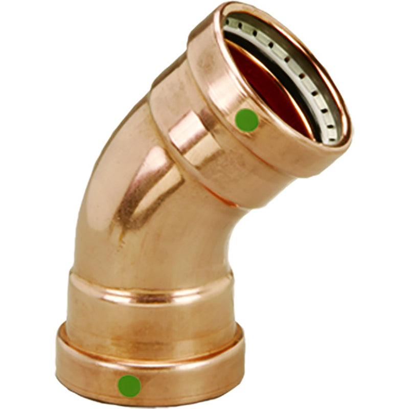 Load image into Gallery viewer, Viega ProPress 2-1/2&quot; - 45 Copper Elbow - Double Press Connection - Smart Connect Technology [20653]
