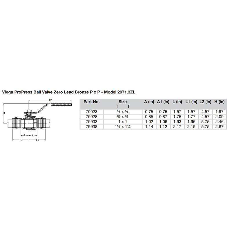 Load image into Gallery viewer, Viega ProPress 1/2&quot; Zero Lead Bronze Ball Valve w/Stainless Stem - Double Press Connection - Smart Connect Technology [79923]
