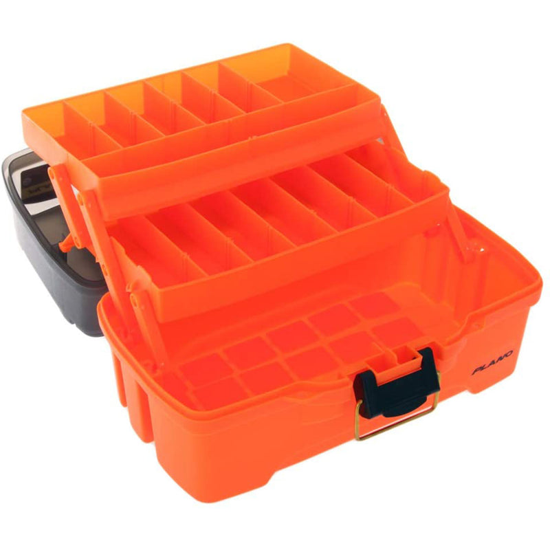 Load image into Gallery viewer, Plano 2-Tray Tackle Box w/Dual Top Access - Smoke  Bright Orange [PLAMT6221]
