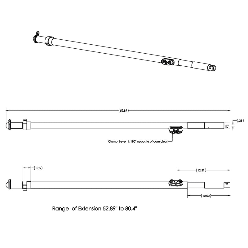 Load image into Gallery viewer, TACO Tele-Sun Carbon Fiber Shade Poles w/Carry Bag [T10-7005CF]
