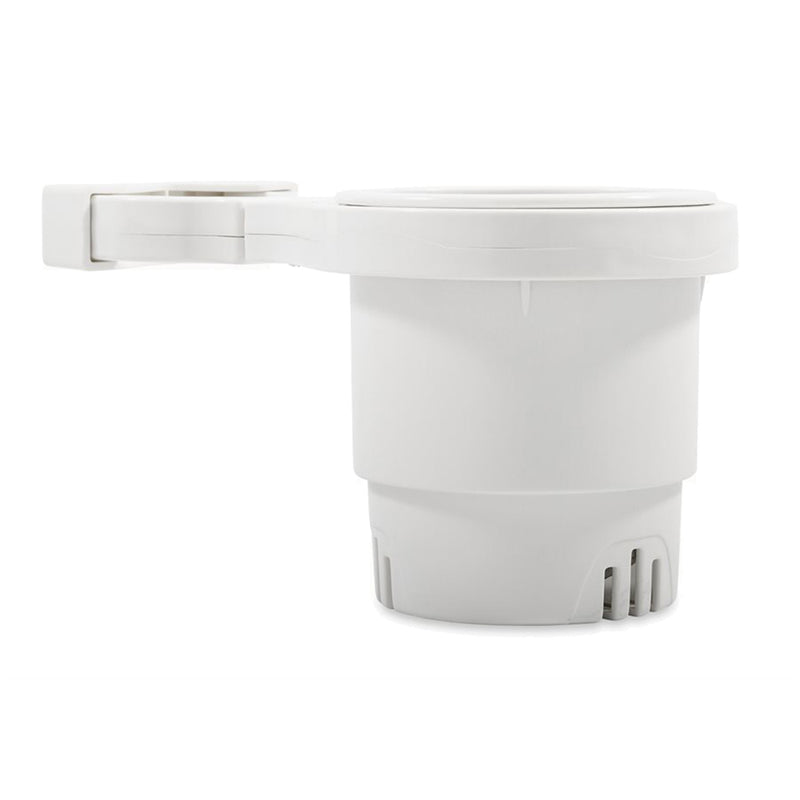 Load image into Gallery viewer, Camco Clamp-On Rail Mounted Cup Holder - Large for Up to 2&quot; Rail - White [53083]
