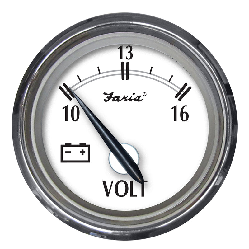 Load image into Gallery viewer, Faria Newport SS 2&quot; Voltmeter - 10 to 16V [25009]
