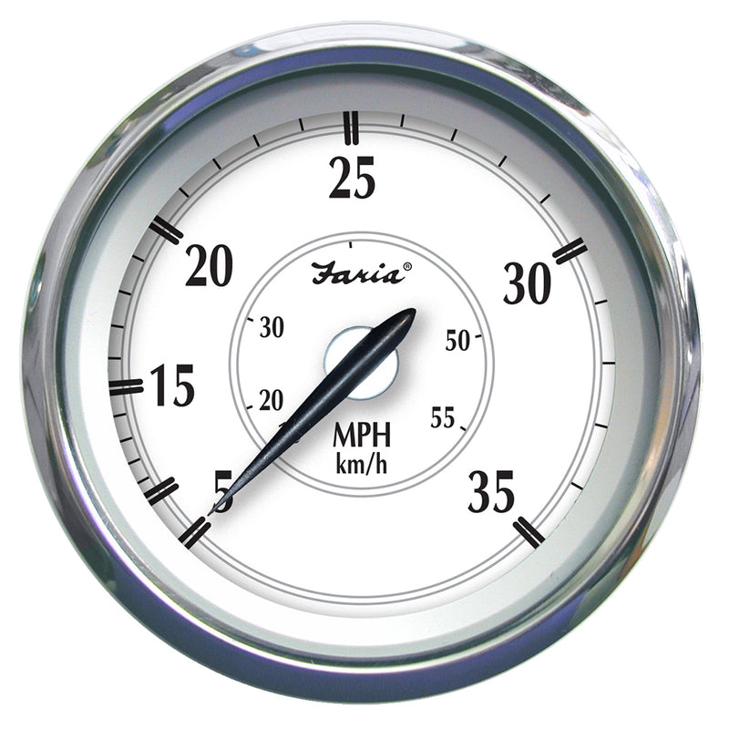 Load image into Gallery viewer, Faria Newport SS 4&quot; Speedometer - 0 to 35 MPH [45008]
