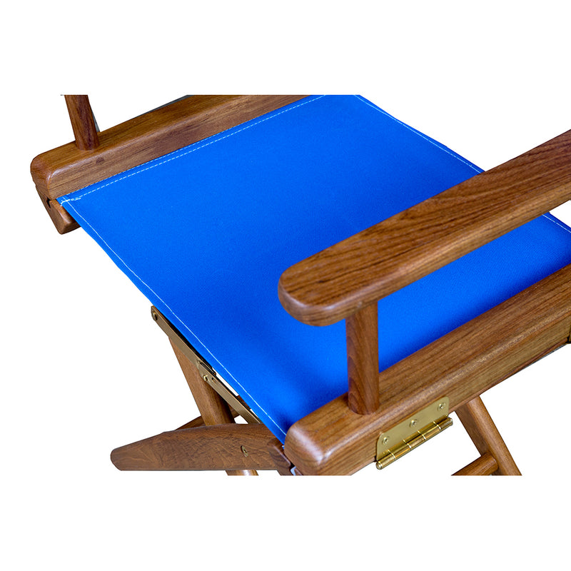 Load image into Gallery viewer, Whitecap Directors Chair w/Blue Seat Covers - Teak [60041]
