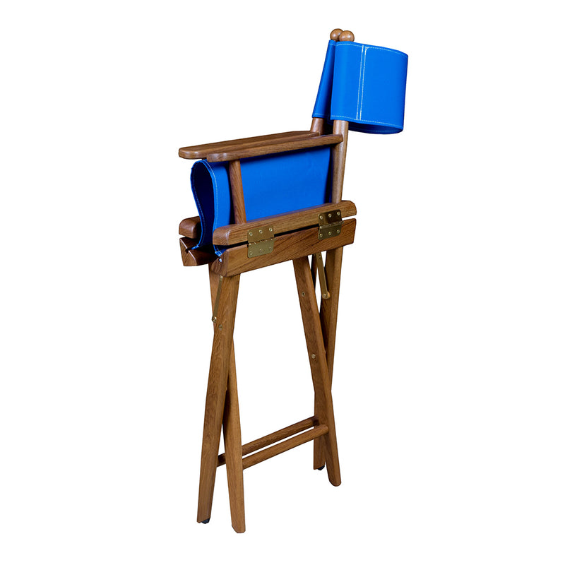 Load image into Gallery viewer, Whitecap Directors Chair w/Blue Seat Covers - Teak [60041]
