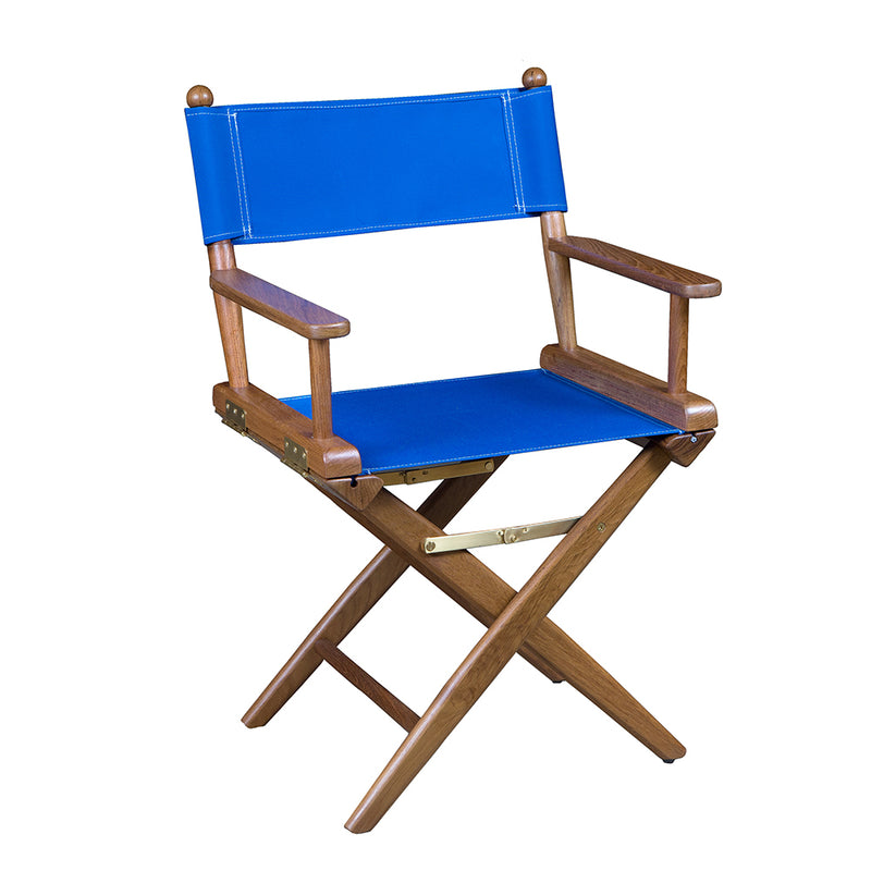 Load image into Gallery viewer, Whitecap Directors Chair w/Blue Seat Covers - Teak [60041]
