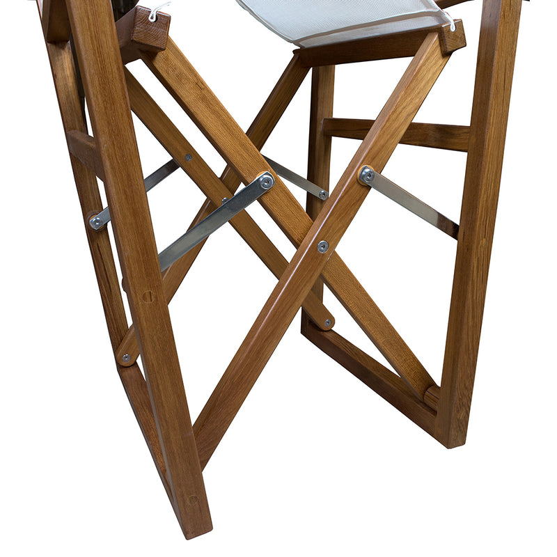 Load image into Gallery viewer, Whitecap Directors Chair w/White Batyline Fabric - Teak [63061]
