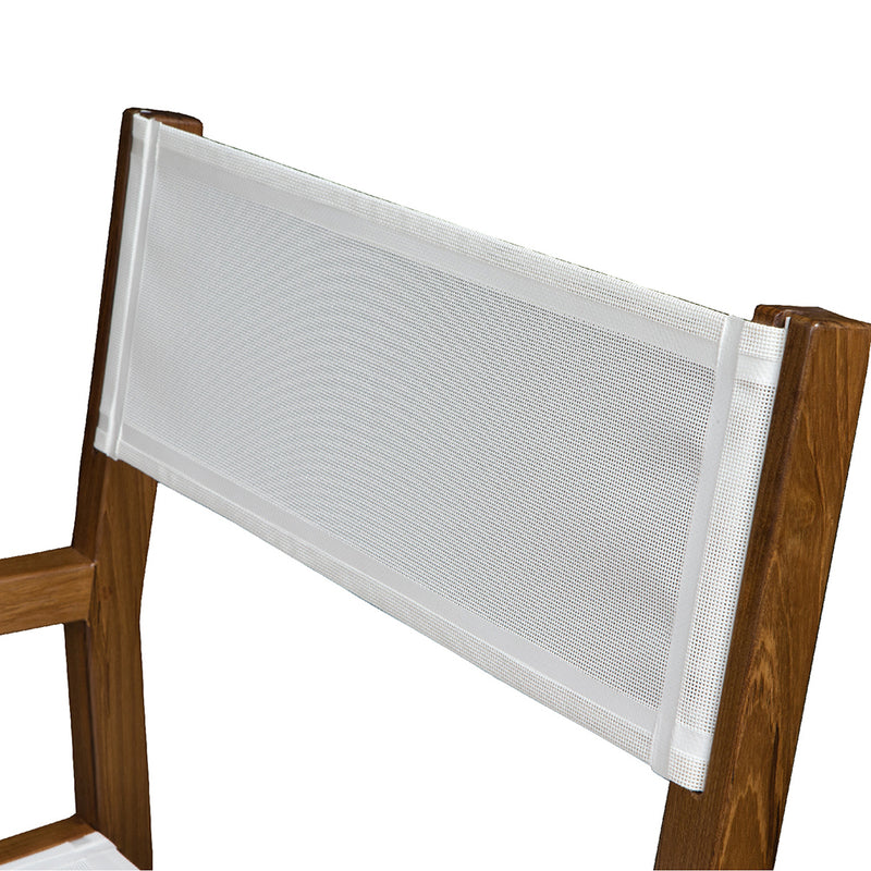 Load image into Gallery viewer, Whitecap Directors Chair w/White Batyline Fabric - Teak [63061]
