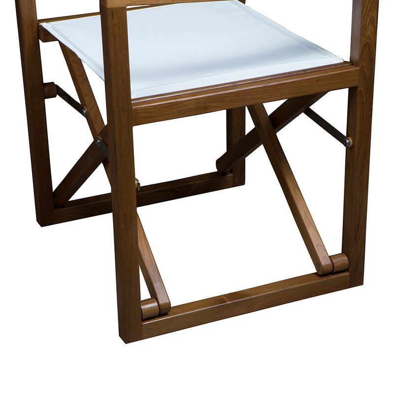 Load image into Gallery viewer, Whitecap Directors Chair w/White Batyline Fabric - Teak [63061]
