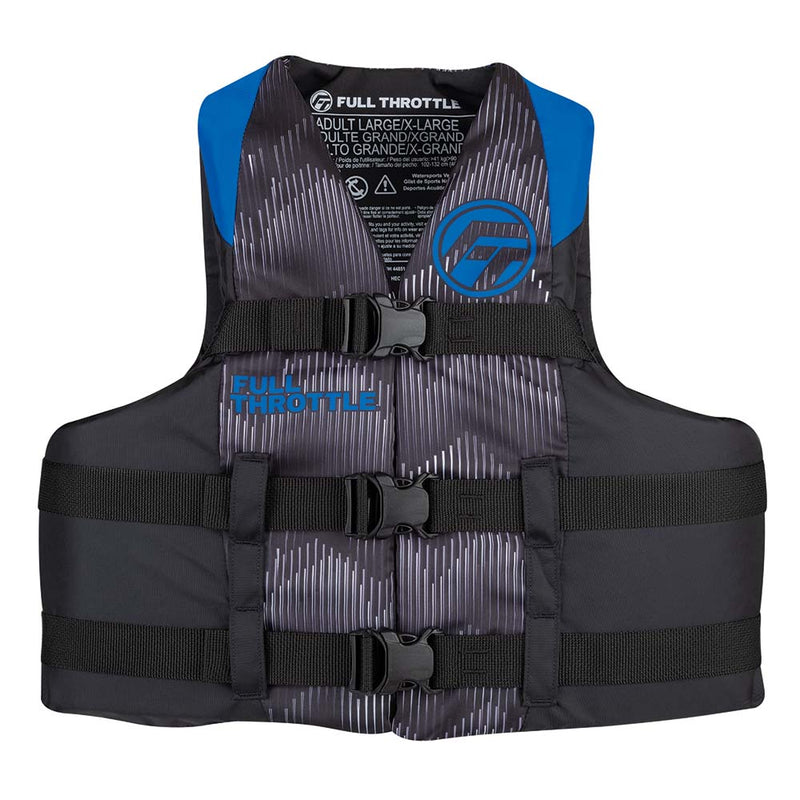 Load image into Gallery viewer, Full Throttle Adult Nylon Life Jacket - 2XL/4XL - Blue/Black [112200-500-080-22]
