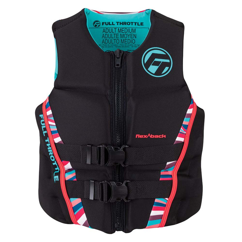 Load image into Gallery viewer, Full Throttle Womens Rapid-Dry Flex-Back Life Jacket - Womens XS - Pink/Black [142500-105-810-22]
