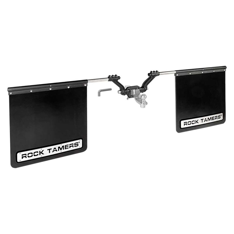 Load image into Gallery viewer, ROCK TAMERS 2&quot; Hub Mudflap System - Matte Black/Stainless [00108]
