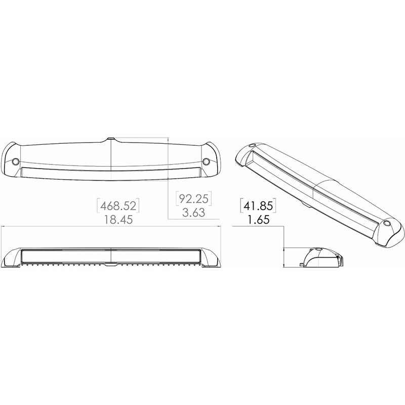 Load image into Gallery viewer, Lumitec Razor Light Bar - Flood - White Housing w/Inverted Logo Flush Mount [101590]
