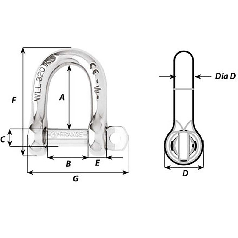 Load image into Gallery viewer, Wichard Self-Locking D Shackle - Diameter 4mm - 5/32&quot; [01201]
