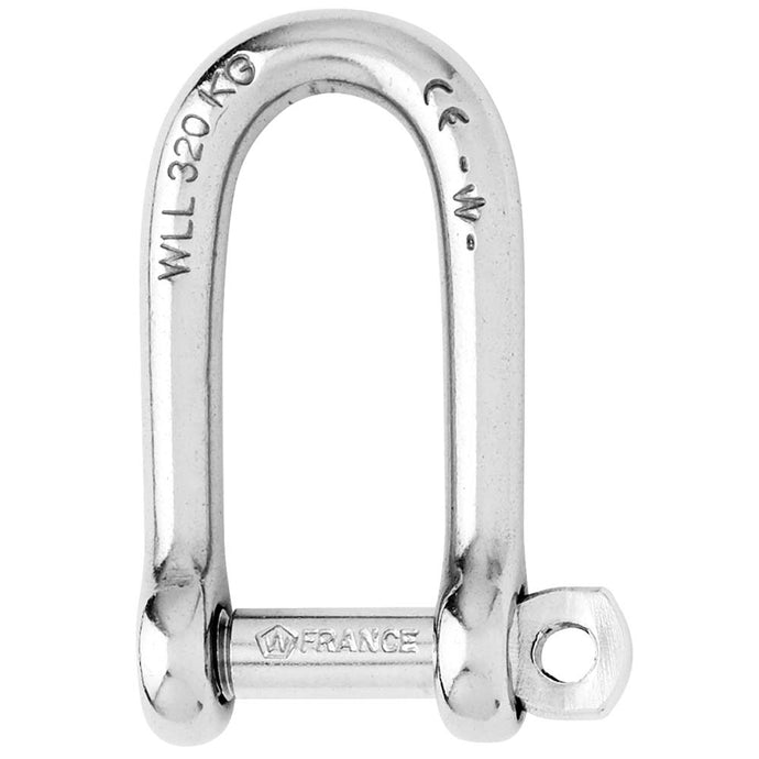 Wichard Self-Locking Long D Shackle - Diameter 6mm - 1/4