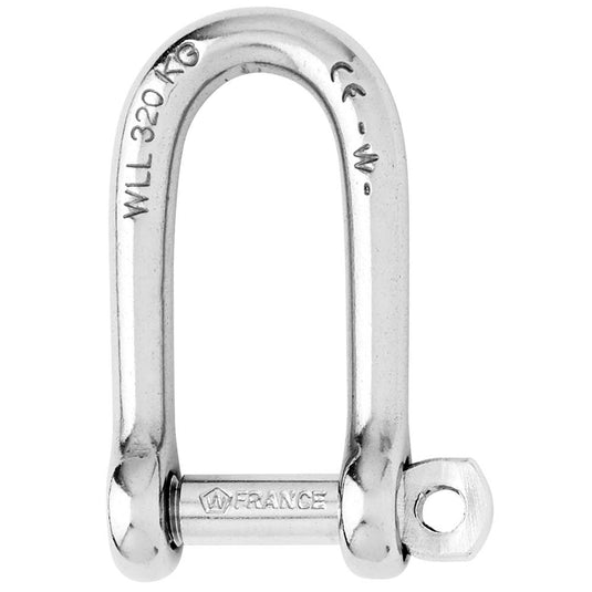 Wichard Self-Locking Long D Shackle - Diameter 6mm - 1/4