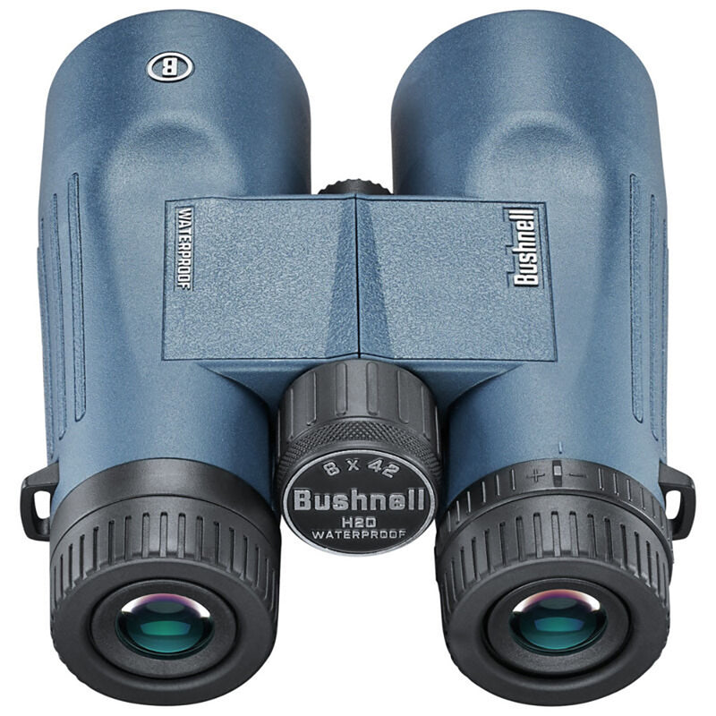 Load image into Gallery viewer, Bushnell 8x42mm H2O Binocular - Dark Blue Roof WP/FP Twist Up Eyecups [158042R]
