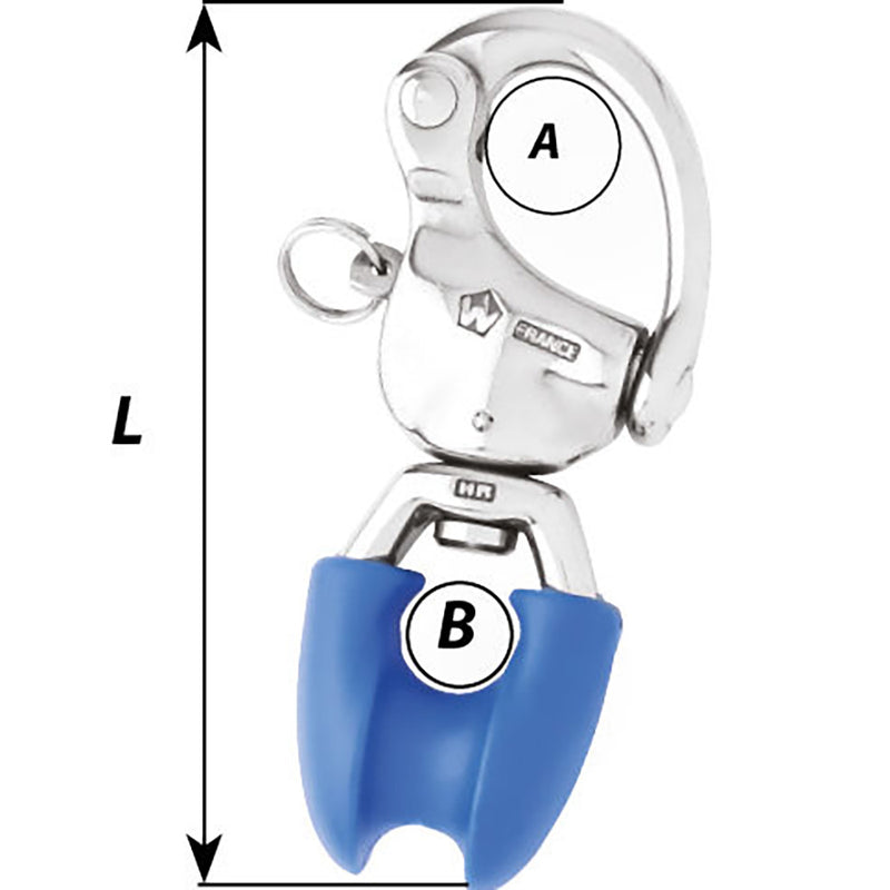 Load image into Gallery viewer, Wichard HR Snap Shackle w/Thimble Eye - Length 3-3/4&quot; [02493]
