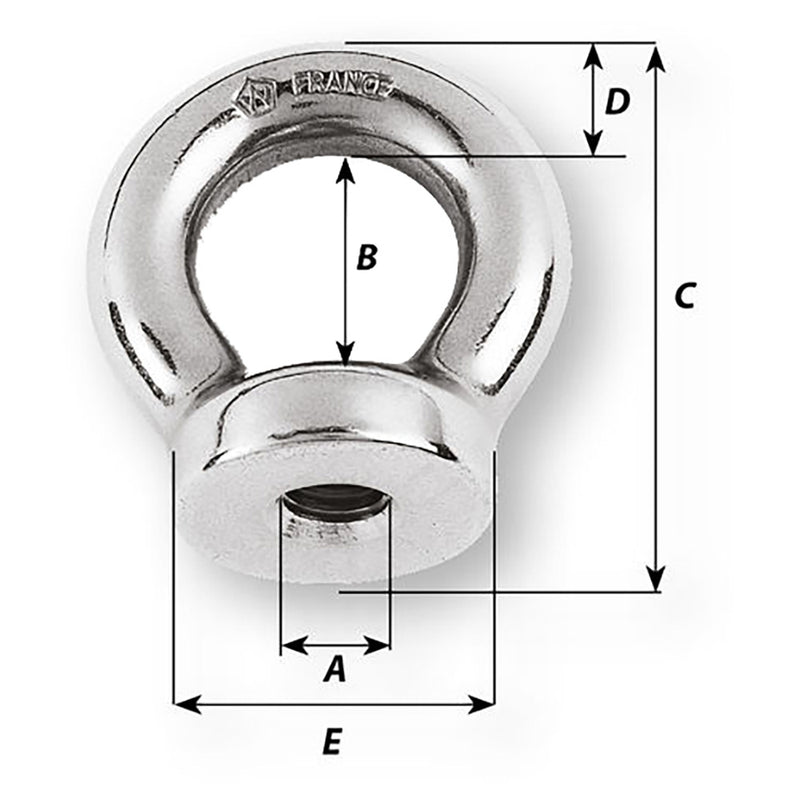 Load image into Gallery viewer, Wichard 5/16 Eye Nut - 21/32&quot; Diameter [06341]
