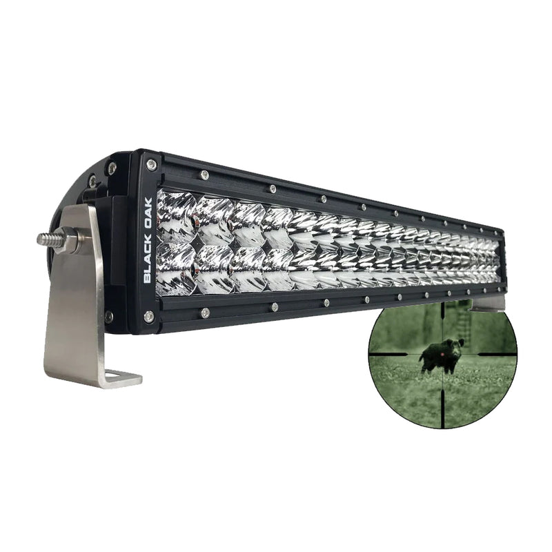 Load image into Gallery viewer, Black Oak Pro Series Double Row Combo Infrared 20&quot; 940nm Light Bar - Black [20IR-940]
