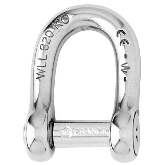 Wichard Self-Locking Allen Head Pin D Shackle - 6mm Diameter - 1/4