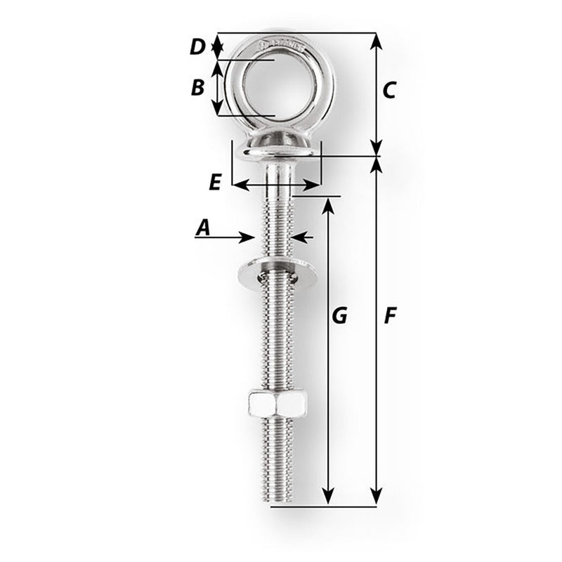 Load image into Gallery viewer, Wichard Eye Bolt - M10 x 150mm - Length 100mm [06495]
